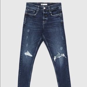 Zara Mens Distressed Skinny Jean